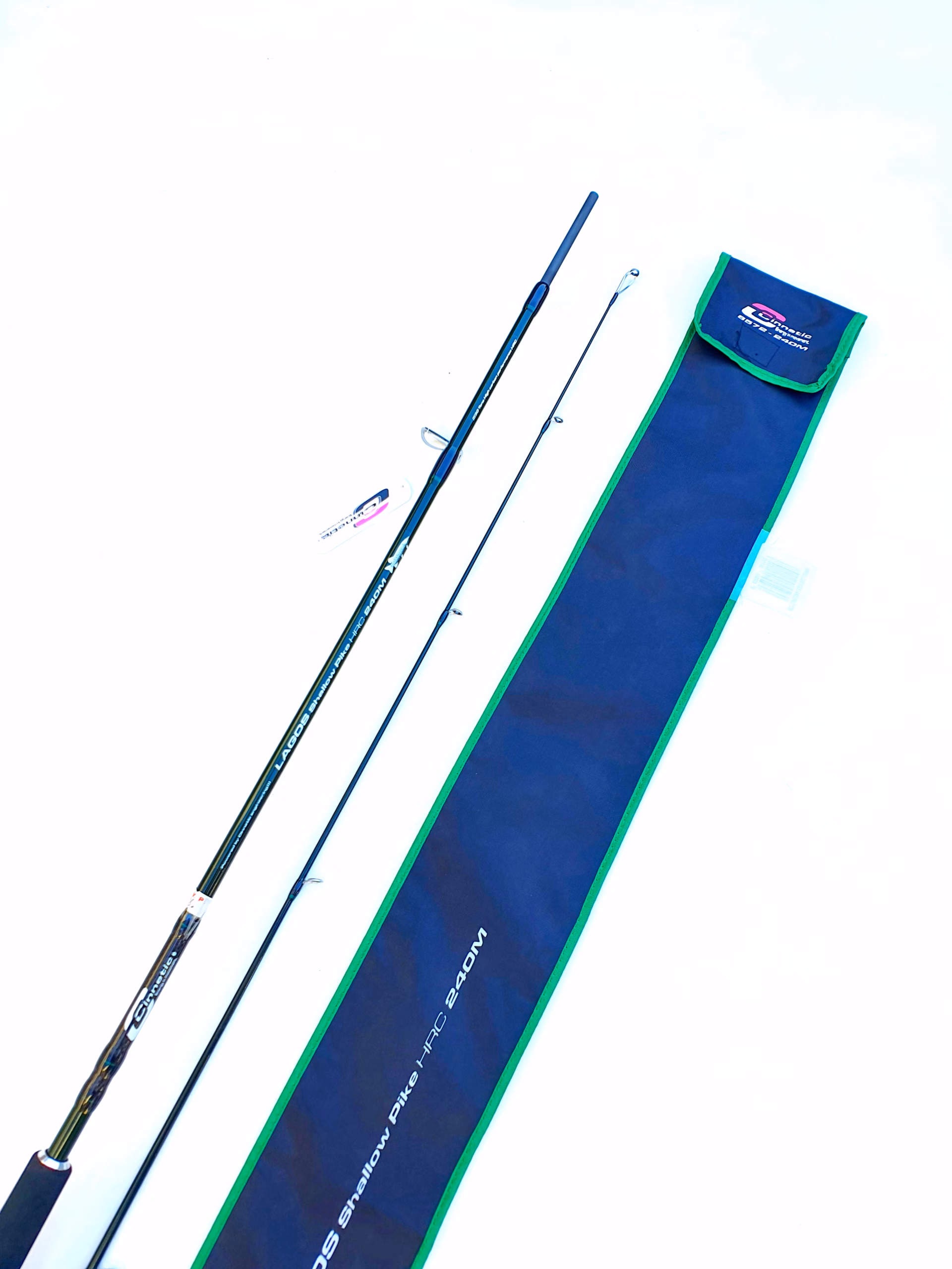 Caña Cinnetic LAGOS Shallow Pike HRC 2.40m 15-45g Acción Fast para Lucio con Portacarretes Fuji - Imagen 9