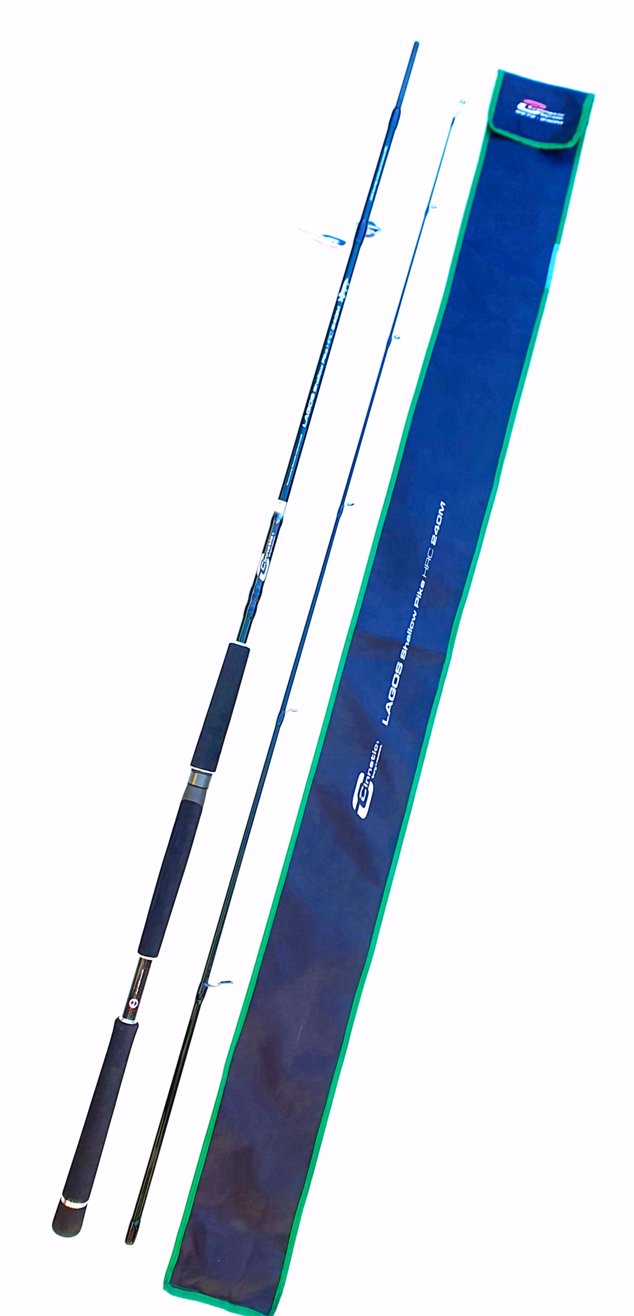 Caña Cinnetic LAGOS Shallow Pike HRC 2.40m 15-45g Acción Fast para Lucio con Portacarretes Fuji - Imagen 6